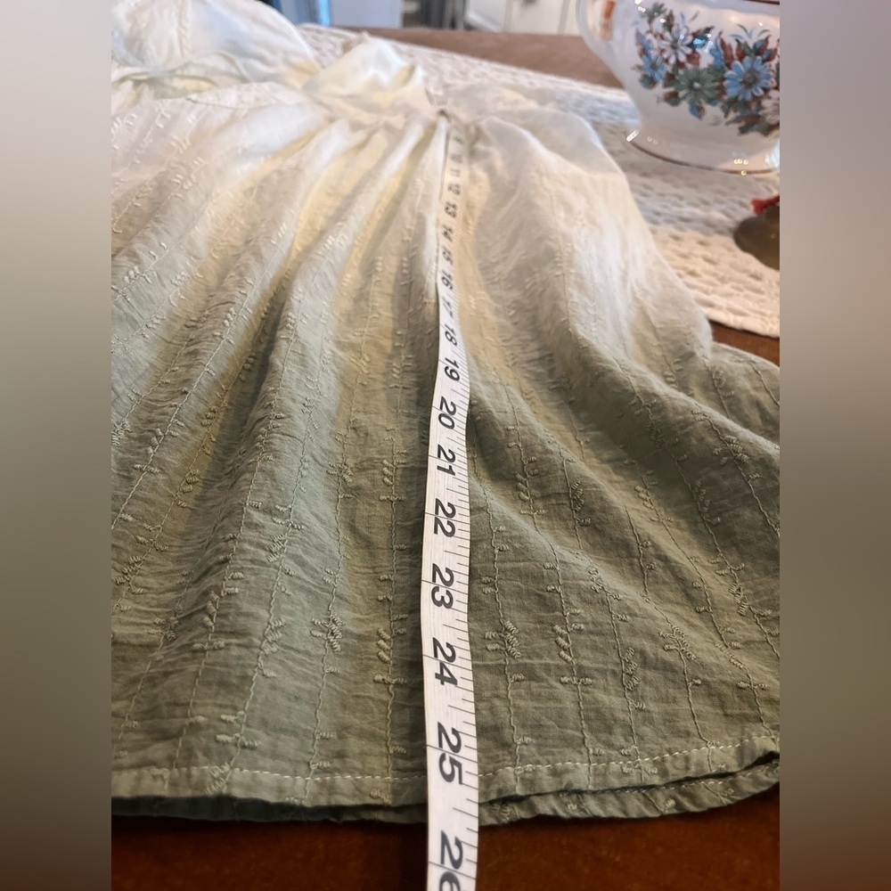 POL GRUNGE BOHO TOP SMALL NATURAL COTTON GREEN OMBRE - Picture 10 of 10